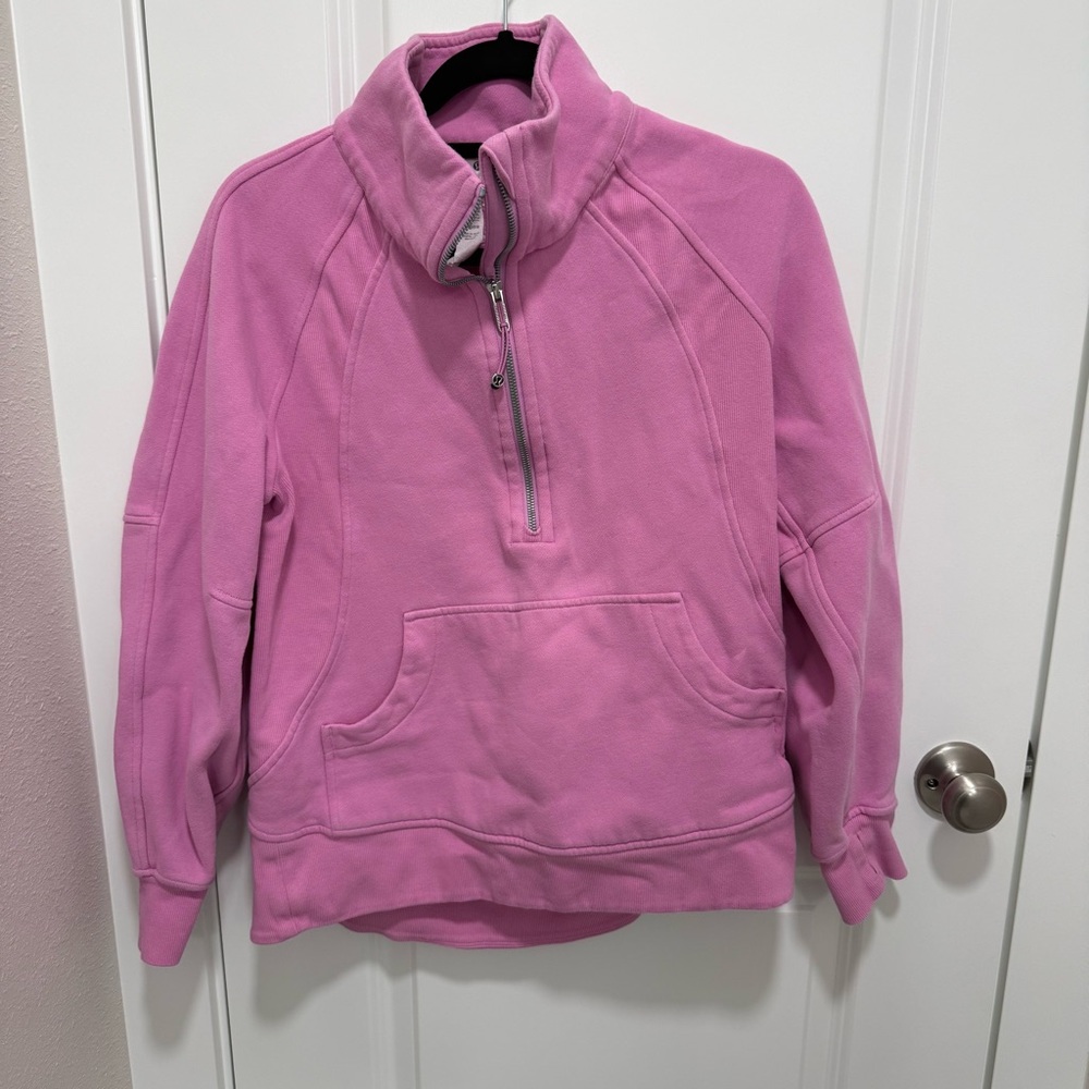 lululemon athletica Women's Scuba Funnel-Neck Half Zip Sweater - Mauve